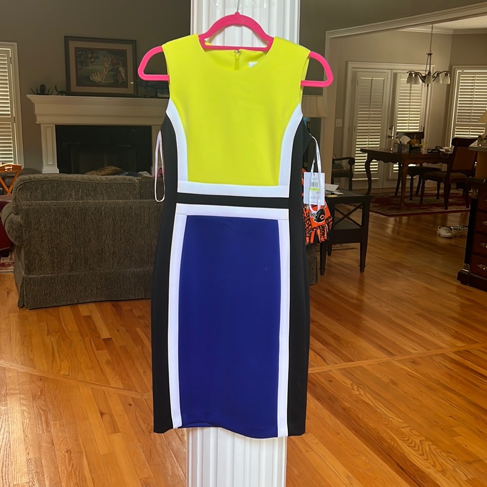 Calvin Klein Colorblock Scuba Dress